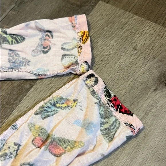 Posh Peanut pink butterfly Henley twirl dress with buttons size 8Y - Picture 14 of 16